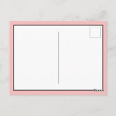 ピンクハロウィンお洒落カボチャとブー ポストカード (裏面)