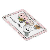 ピンクハロウィンお洒落カボチャとブー マグネット (右側)