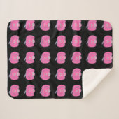 ピンクハロウィンジャックオランタン シェルパブランケット (正面(横))