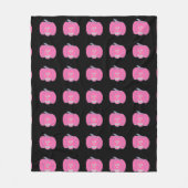 ピンクハロウィンジャックオランタン フリースブランケット (正面)