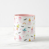 ピンクハロウィン不気味かわいい幽霊コーヒーマグ マグカップ (中央)