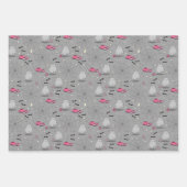ピンクハロウィン子供へブー子猫ラブキテンス ラッピングペーパーシート (正面3)
