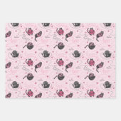 ピンクハロウィン子供へブー子猫ラブキテンス ラッピングペーパーシート (正面)