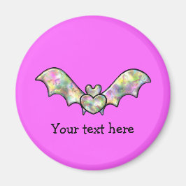 ピンクハロウィーンこうもり及びハート マグネット