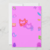 ピンクハロウィーンアダルトカクテルパーティの招待状 招待状 (裏面)