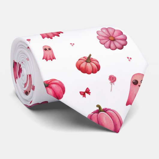 ピンクハロウィーンカボチャ ネクタイ (ロール)