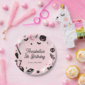 ピンクハロウィーンガールバースデーパーティー ペーパープレート (パーティー)