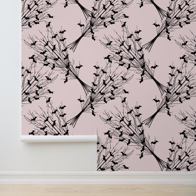 ピンクハロウィーンゴシックこうもり不気味枝 壁紙 (アプリケーション)