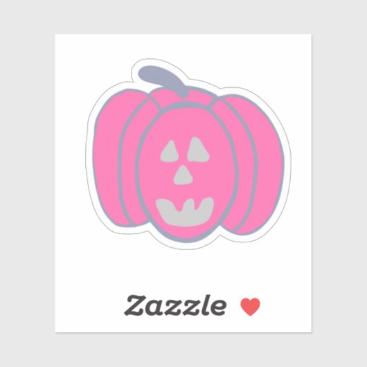 ピンクハロウィーンジャックオランタン シール (シート)