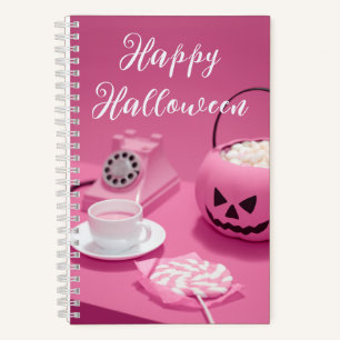 ピンクハロウィーンジャックオランタン ノートブック