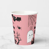 ピンクハロウィーンスポキーワンファースト誕生日パーティー 紙コップ (左)