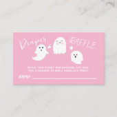 ピンクハロウィーンベビーおむつラッフル エンクロージャーカード (正面)