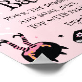 ピンクハロウィーンベビーシャワーモモモザバー ポスター (角)