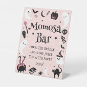 ピンクハロウィーンベビーシャワーモモモザバー 台座サイン (正面)