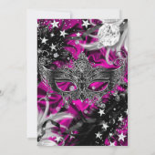 ピンクハロウィーンマジカルナイトマスカレードパーティー 招待状 (裏面)