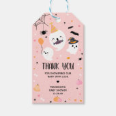 ピンクハロウィーンリトルブーメッセージカード ギフトタグ (正面)