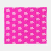 ピンクハロウィーンロージー幽霊 フリースブランケット (正面(横))