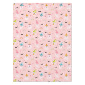 ピンクハロウィーン不気味かわいい幽霊テーブルクロス テーブルクロス (正面)