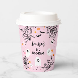 ピンクハロウィーン不気味幽霊 紙コップ
