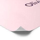 ピンクハロウィーン小さなブーブベイビーシャワーへようこそ ポスター (角)