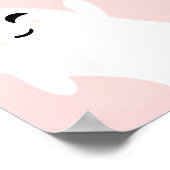 ピンクハロウィーン小さなブー幽霊ベビシャワー ポスター (角)