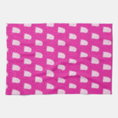 ピンクハロウィーン幽霊と水玉模様 キッチンタオル (横)