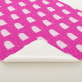 ピンクハロウィーン幽霊と水玉模様 シェルパブランケット (3/4)