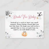 ピンクハロウィーン幽霊ブックスベビー エンクロージャーカード (正面)