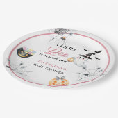 ピンクハロウィーン幽霊ベビーシャワー ペーパープレート (アングル)