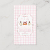 ピンクハロウィーン幽霊ボウガールベビーブックスフォーベビー エンクロージャーカード (正面)