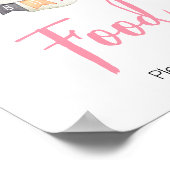 ピンクハロウィーン幽霊リトルブベビーシャワーフード ポスター (角)