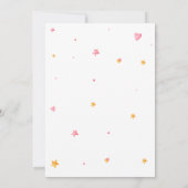 ピンクハロウィーン幽霊リトルブベビーシャワー 招待状 (裏面)