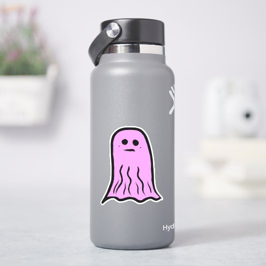ピンクハロウィーン幽霊 シール (HydroFlask)