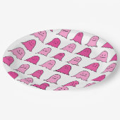 ピンクハロウィーン幽霊 ペーパープレート (アングル)