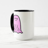ピンクハロウィーン幽霊 マグカップ (正面左)