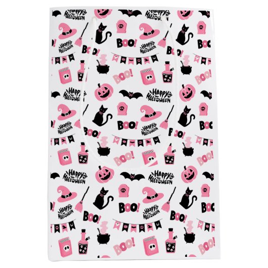 ピンクハロウィーン抱き枕 ミディアムペーパーバッグ (正面)