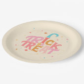 ピンクハロウィーン紙プレート ペーパープレート (アングル)