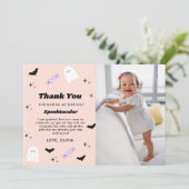 ピンクハロウィーン誕生日スポオクタキュラー サンキューカード (スタンド正面)