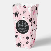 ピンクハロウィーン誕生日パーティポップコーン フェイバーボックス (正面)