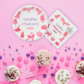 ピンクハロウィーン誕生日パーティーペーパーナプキン スタンダードカクテルナプキン