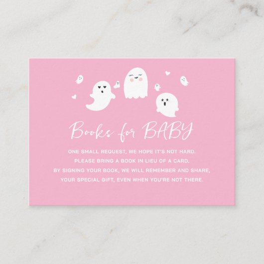 ピンクハロウィーン赤ちゃんシャワーベビー エンクロージャーカード (正面)