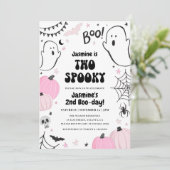 ピンクハロウィーン2回目の誕生日招待状 招待状 (スタンド正面)
