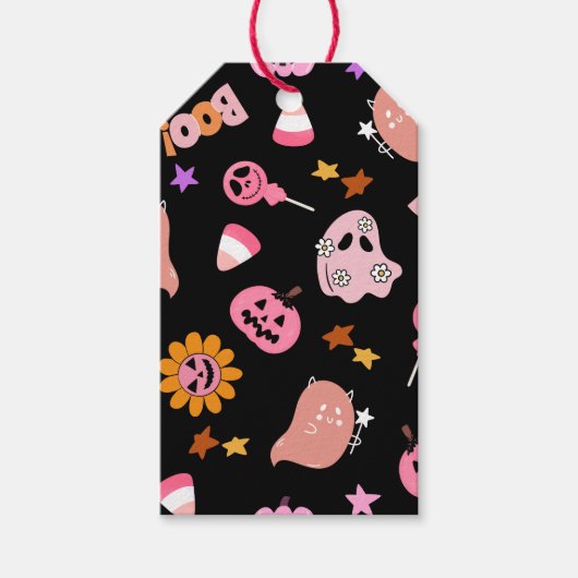 ピンクハロウィーン ギフトタグ (正面)