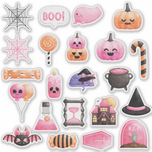 ピンクハロウィーン シール (正面)