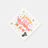 ピンクハロウィーン スタンダードカクテルナプキン (角)