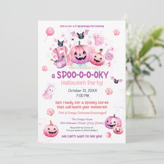ピンクハロウィーン 招待状 (スタンド正面)