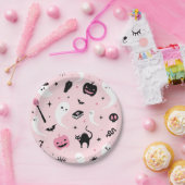 ピンクハローウィンパーティ ペーパープレート (パーティー)