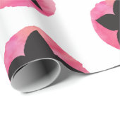 ピンクハワイアンの花柄 ラッピングペーパー (ロールコーナー)