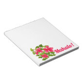 ピンクハワイアンハイビスカスマハロ ノートパッド (アングル)