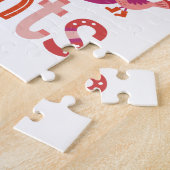 ピンクハンドレタ前向き引用文 ジグソーパズル (側面)